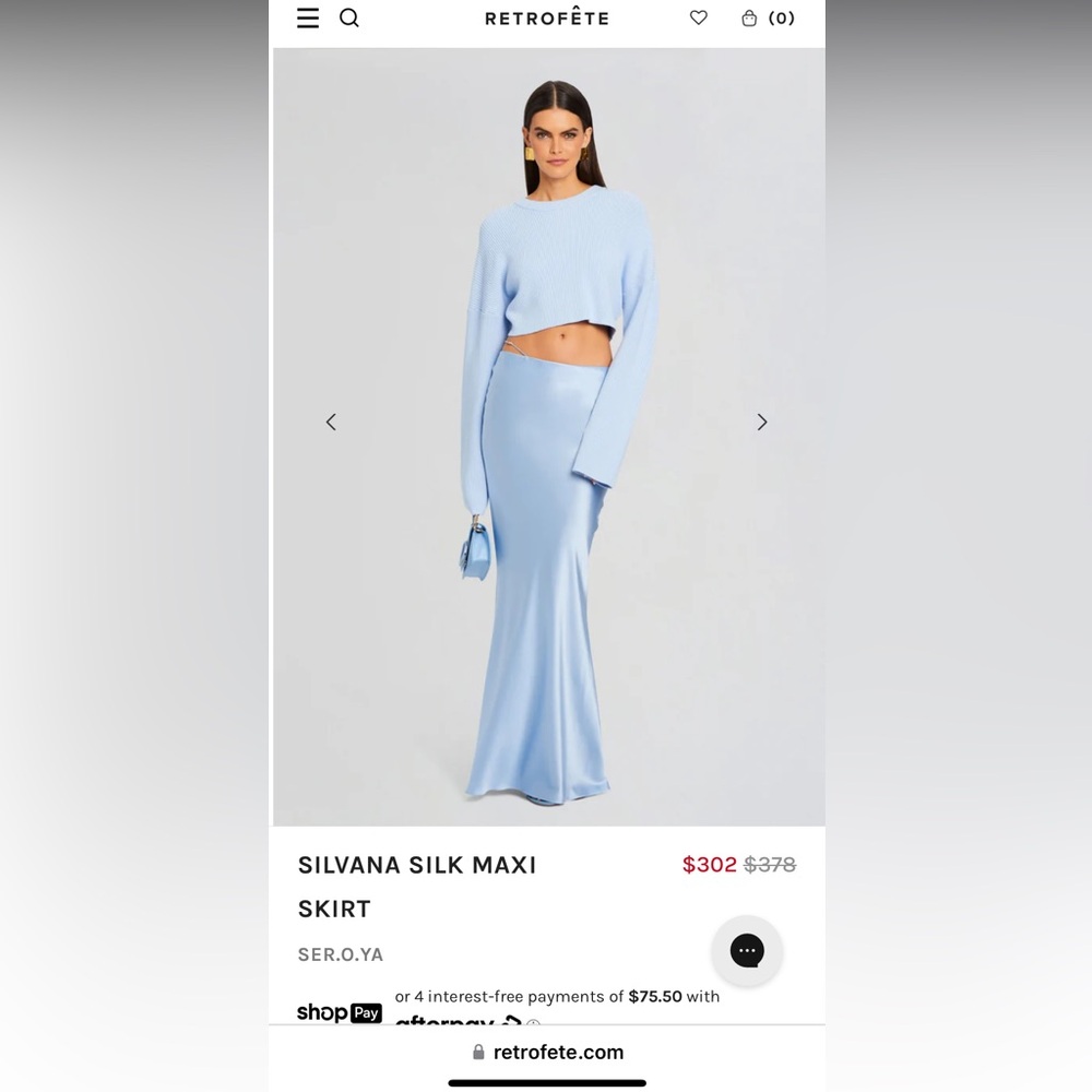 Brand new with Tag, SER.O.YA Silvana Silk Long Skirt